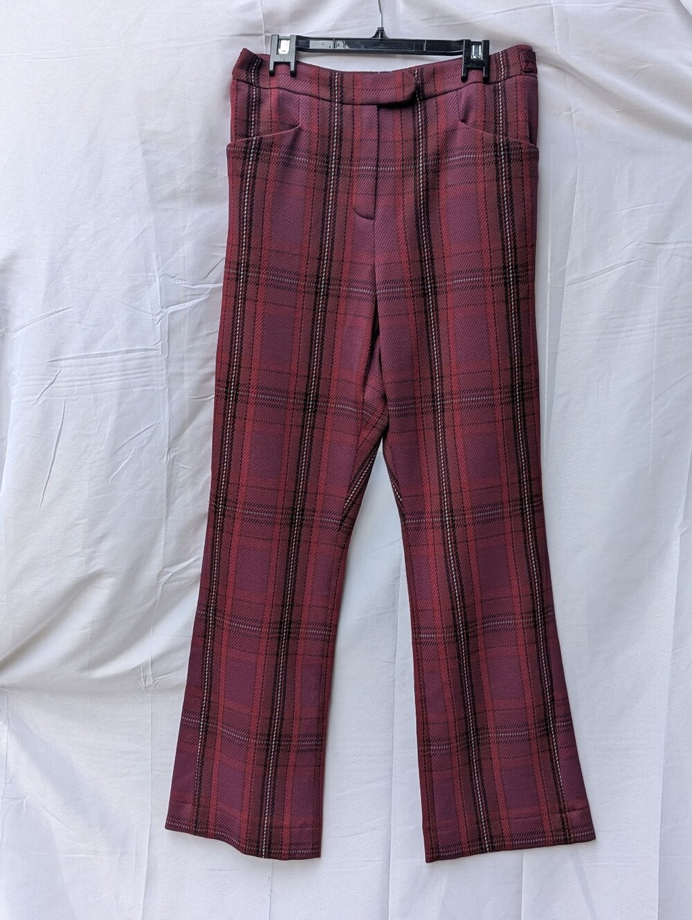 rag & bone Plaid Flare Trousers Office Siren Dark Academia